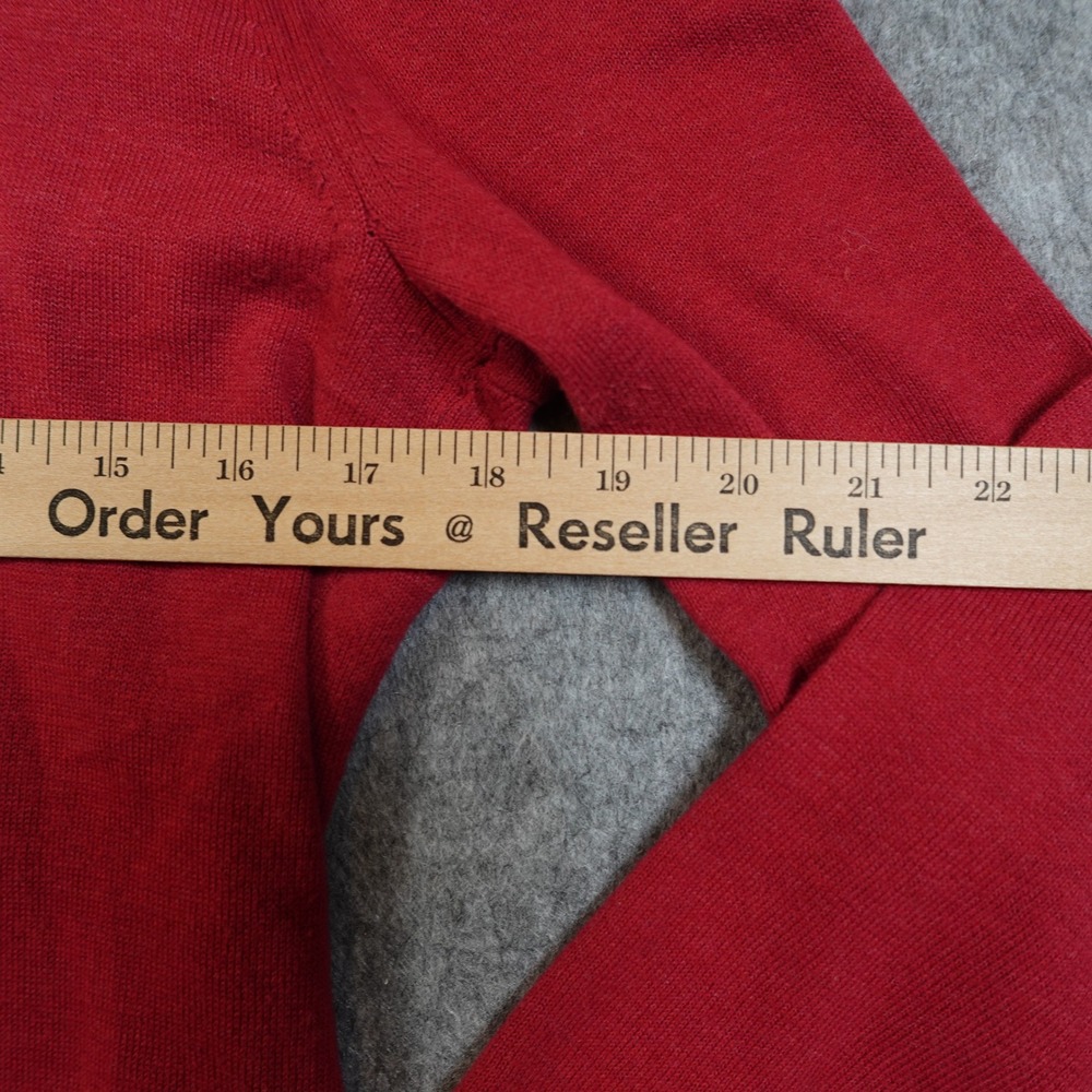 J Jill Sweater Womens Small Red Long Cardigan Knit V Neck Tunic - Picture 7 of 9